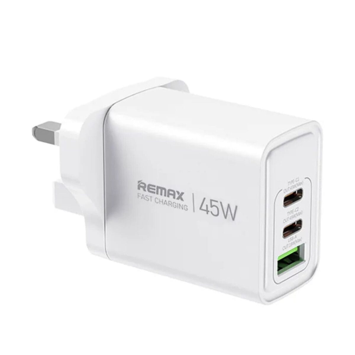 Remax RP-U139 45W 2C+1A Fast Charger 3pin White - Image 1