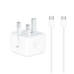 Apple iPhone 15 Pro Max 20w USB-C Power Adapter With Type-C To Type-C Cable – CN Version