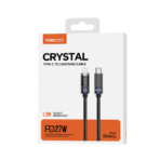 Recci RS16CL PD 27w Crystal Type-C To Lightning 1.2m Cable Blue - Image 2