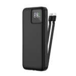 Wiwu JC-22 22.5w 20000mAH LED Display Built In Cable Powerbank Black