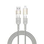 Wiwu WI-C051 Raptor 100W 4 In 1 Fast Charging Cable Titanium 1.2m