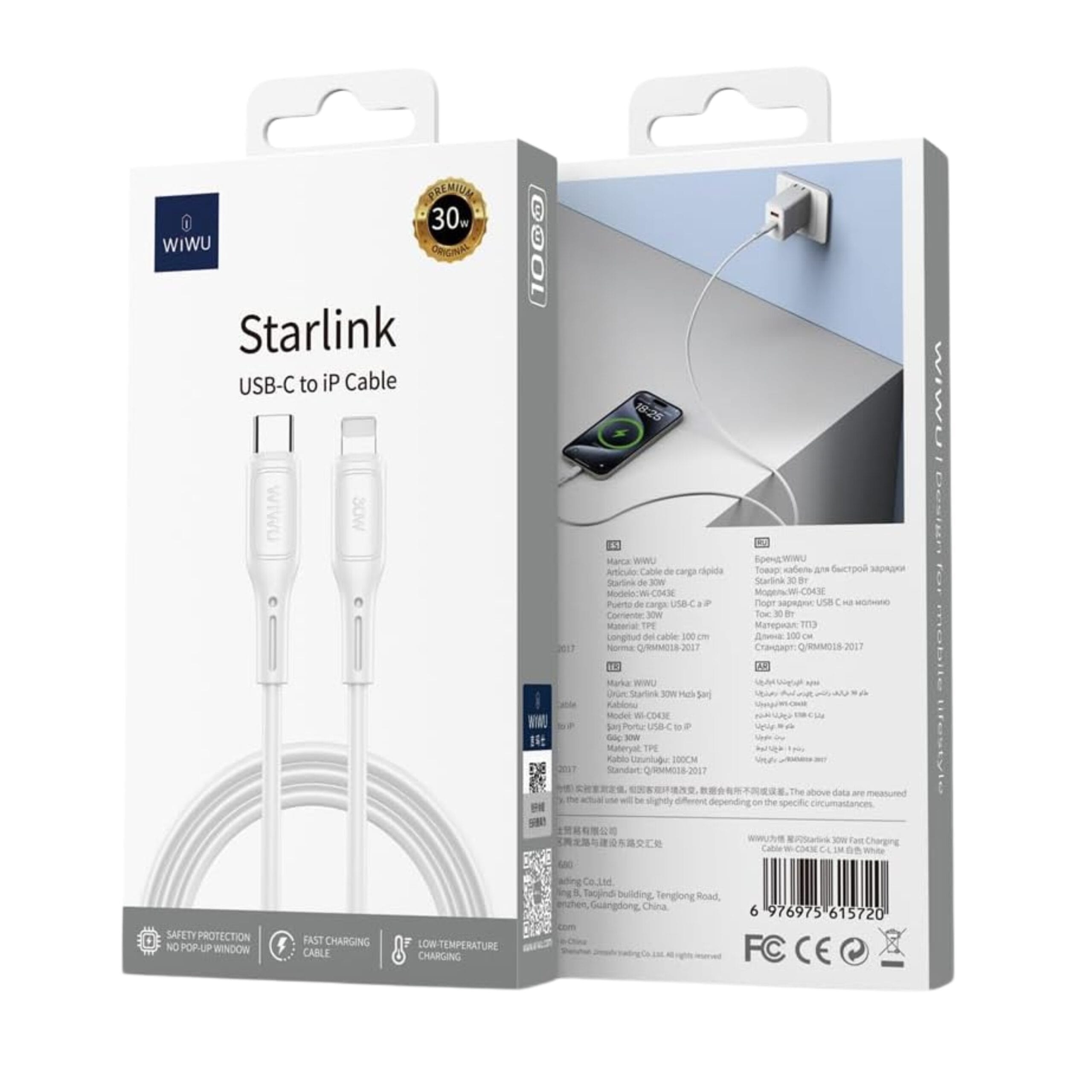 Wiwu-Wi-C043E-Starlink-30w-Type-C-to-Lightning-1m-Cable-White-by-otc.lk-in-srilanka-scaled-1.jpg Wiwu Wi-C043E Starlink 30w Type-C to Lightning 1m Cable White - Image 1