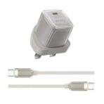 Wiwu Wi-U016 Jello 20w Type-C to Type-C PD Gan Fast Charger Titanium