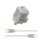 Wiwu Wi-U017 Jello 30w Type-C to Type-C PD Gan Fast Charger Titanium