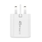 Wiwu Wi-U035 Ark 45w PD Fast Charger 3pin White - Image 2