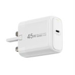 Wiwu Wi-U035 Ark 45w PD Fast Charger 3pin White