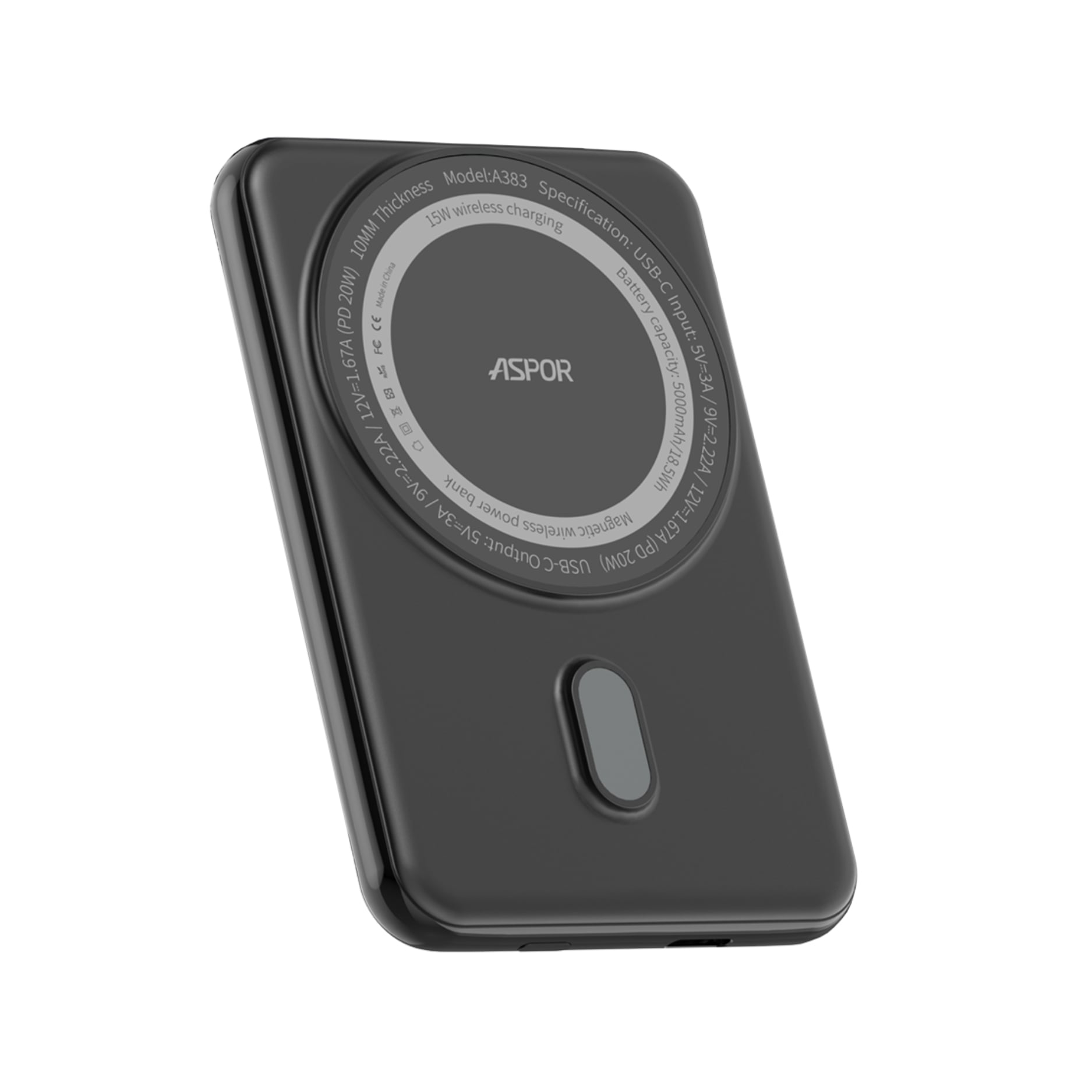 Aspor-A362-65w-20000mAh-Powerbank-by-otc.lk-in-srilanka Aspor A385 10000mAh Magnetic Wireless Powerbank - Image 1