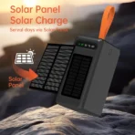 Aspor A376 60000mAh Solar Power Bank Fast Charging 6-Port Output with HD Display - Image 3