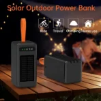Aspor A376 60000mAh Solar Power Bank Fast Charging 6-Port Output with HD Display - Image 2