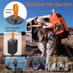 Aspor A376 60000mAh Solar Power Bank Fast Charging 6-Port Output with HD Display - Image 6
