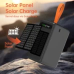 Aspor A377 80000mAh Portable Solar Power Bank 22.5W Fast Charging Built-in Cable Charger - Image 7