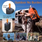 Aspor A377 80000mAh Portable Solar Power Bank 22.5W Fast Charging Built-in Cable Charger - Image 3